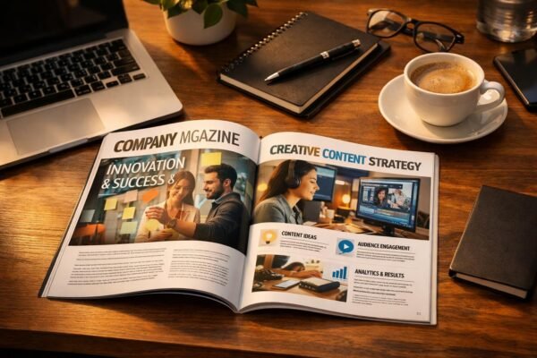 Céges magazin tervezése és márkaépítés kreatív ötletekkel