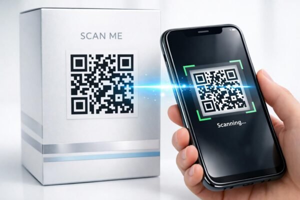 Videós QR-kód a termék csomagolásán, könnyű használat
